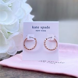 kate spade Jewelry Nwt Kate Spade Full Circle Huggies In Rose